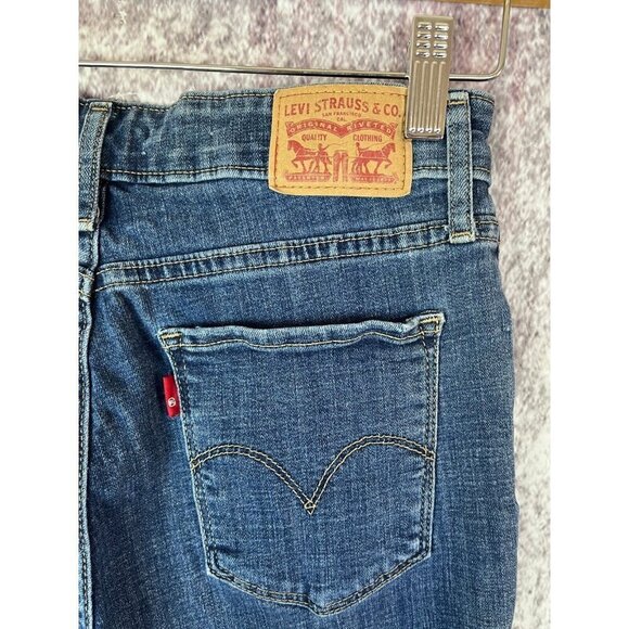Levi's Jeans Women W28 L32 Blue 725 High Rise Bootcut Western Y2K 90s Boho Retro - Picture 11 of 15